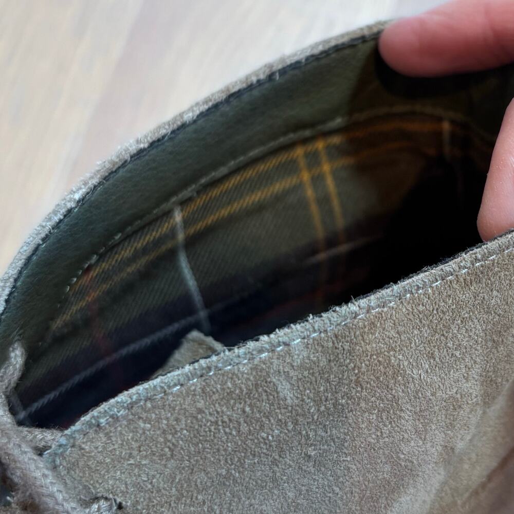 Barbour Mason Chukka Boots Suede Lace Up Beige Men Size US 10 UK 9 - Picture 5 of 10